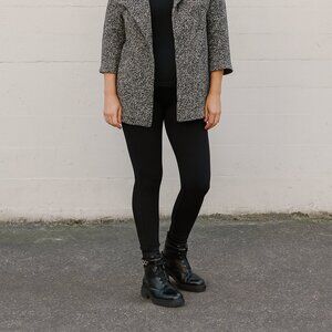 Michael Michael Kors Parker 40mm leather ankle boots combat laceup black sz 9 m